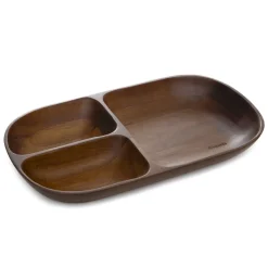HOMLA Taca Mooka Akacjowa 3 Przegrody 31X17,5Cm