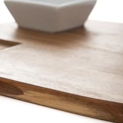 HOMLA Taca Mooka Z Dwoma Miseczkami 38.5X26 Cm