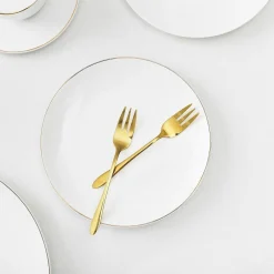 HOMLA Talerz Auro Deserowy Ze Zlota Obwodka 19 Cm