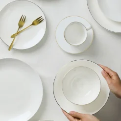 HOMLA Talerz Auro Deserowy Ze Zlota Obwodka 19 Cm