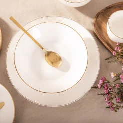 HOMLA Talerz Auro Gleboki Ze Zlota Obwodka 21 Cm