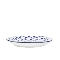 HOMLA Talerz Navia Deserowy Granatowy W Kwiatuszki 19 Cm