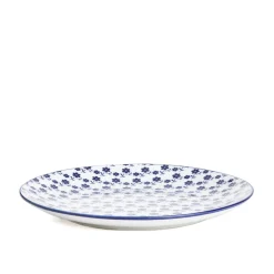 HOMLA Talerz Navia Obiadowy Granatowy W Kwiatuszki 27 Cm
