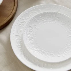 HOMLA Talerz Sylia Deserowy Z Ornamentem 21 Cm