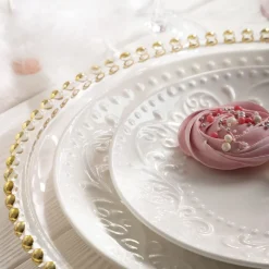 HOMLA Talerz Sylia Deserowy Z Ornamentem 21 Cm