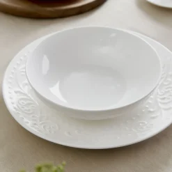 HOMLA Talerz Sylia Gleboki Z Ornamentem 20 Cm