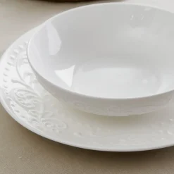 HOMLA Talerz Sylia Gleboki Z Ornamentem 20 Cm