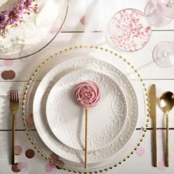 HOMLA Talerz Sylia Obiadowy Z Ornamentem 27 Cm