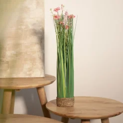 HOMLA Trawa Polly Z Rozowymi Kwiatuszkami 55 Cm