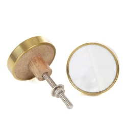 HOMLA Uchwyty Do Mebli Geme Metalowe Z Marmurem 4X4Cm