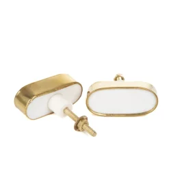 HOMLA Uchwyty Do Mebli Gemi Metalowe Z Marmurem 5,2X6,8X2,2Cm