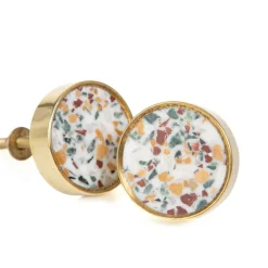 HOMLA Uchwyty Do Mebli Guna Metalowe Z Marmurem 4X4Cm