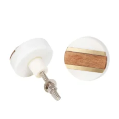 HOMLA Uchwyty Do Mebli Hant Metalowe Z Marmurem 3,7X3,7 Cm