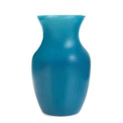 HOMLA Wazon Ambros Szklany Turkusowy 13X12X20 Cm