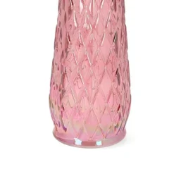 HOMLA Wazon Archie Szklany Rozowy 6,5X22 Cm