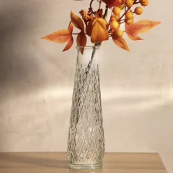 HOMLA Wazon Archie Szklany Transparentny 6,5X22 Cm