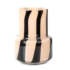 HOMLA Wazon Artistic Szklany Bezowy 13,5X13,5X18 Cm