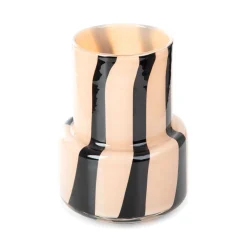 HOMLA Wazon Artistic Szklany Bezowy 13,5X13,5X18 Cm