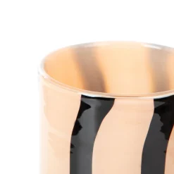 HOMLA Wazon Artistic Szklany Bezowy 13,5X13,5X18 Cm