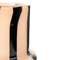 HOMLA Wazon Artistic Szklany Bezowy 13,5X13,5X18 Cm