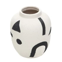 HOMLA Wazon Etnic W Geometryczne Wzory 14X14X16 Cm
