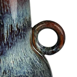 HOMLA Wazon Lave Ceramiczny Z Uszami Niebieski 14X14X24 Cm