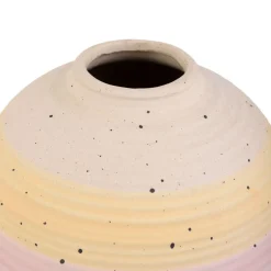 HOMLA Wazon Maasai Ceramiczny W Kolorowe Pasy 14X14X26 Cm