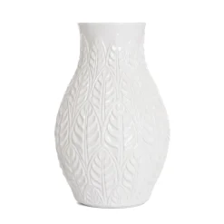 HOMLA Wazon Natto Ceramiczny Z Tloczeniami Ecru 15X15X24 Cm