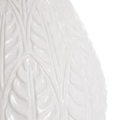 HOMLA Wazon Natto Ceramiczny Z Tloczeniami Ecru 15X15X24 Cm