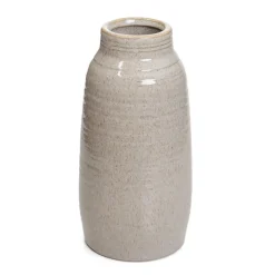 HOMLA Wazon Polsy Ceramiczny Bezowy 10,5X10,5X20 Cm