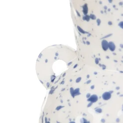 HOMLA Wazon Serena Z Uszami W Niebieskie Plamki 15,5X14X20 Cm