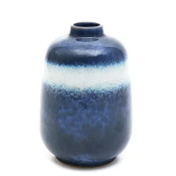HOMLA Wazon Soleto Ceramiczny Granatowy 15,5X15,5X22 Cm