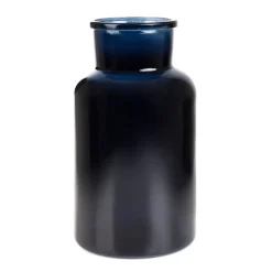 HOMLA Wazon Tenno Szklany Granatowy 14,5X14,5X25,5 Cm