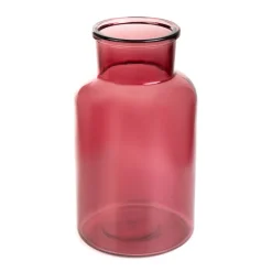 HOMLA Wazon Tenno Szklany Rozowy 14,5X14,5X25,5 Cm
