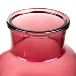 HOMLA Wazon Tenno Szklany Rozowy 14,5X14,5X25,5 Cm