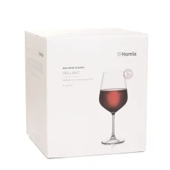 HOMLA Zestaw Kieliszkow Brilliant Do Wina Czerwonego, 4 Szt. 0.58