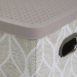 HOMLA Zestaw Koszy Do Przechowywania Nola Bezowych 1X39X27X17 Cm 2X18X26X17 Cm