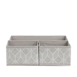 HOMLA Zestaw Koszy Do Przechowywania Hadria Bezowych 2X6 Cm X 6 Cm X 10 Cm