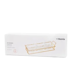 HOMLA Zestaw Miseczek Serene Transparentnych Na Stojaku, 3 Szt. 31 X10 Cm
