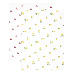 HOMLA Zestaw Scierek Kuchennych Cherrine W Wisnie I Cytryny 2*45X65 Cm