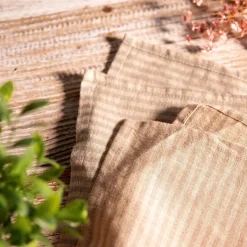 HOMLA Zestaw Scierek Kuchennych Monez Domieszka Lnu Bezowo Szarych 2*45X65 Cm