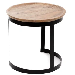 HOMLA Zestaw Stolikow Kawowych Harvey Drewnianych 53X51/43X43 Cm