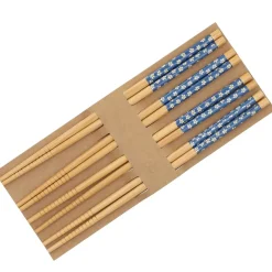 HOMLA Zestaw Sushi Paleczekbambusowych Niebieskich 4 Szt