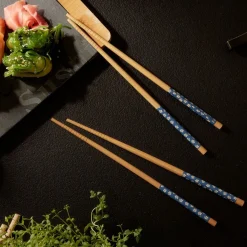 HOMLA Zestaw Sushi Paleczekbambusowych Niebieskich 4 Szt