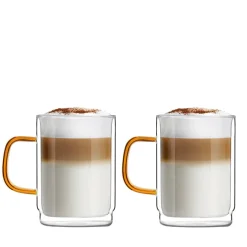 VIALLI DESIGN Zestaw Szklanek Amber Z Podwojna Scianka 2 Szt. 350 Ml