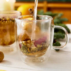 HOMLA Zestaw Szklanek Cembra Z Podwojna Scianka, 2 Szt. 0,42 L