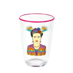 HOMLA Zestaw Szklanek Frida Kahlo Fuksjowych, 2 Szt. 0.38