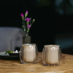 VIALLI DESIGN Zestaw Szklanek Tulip Z Podwojna Scianka 2 Szt. 250 Ml