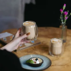 VIALLI DESIGN Zestaw Szklanek Tulip Z Podwojna Scianka 2 Szt. 250 Ml