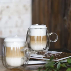 VIALLI DESIGN Zestaw Szklanek Tulip Z Podwojna Scianka 2 Szt. 250 Ml